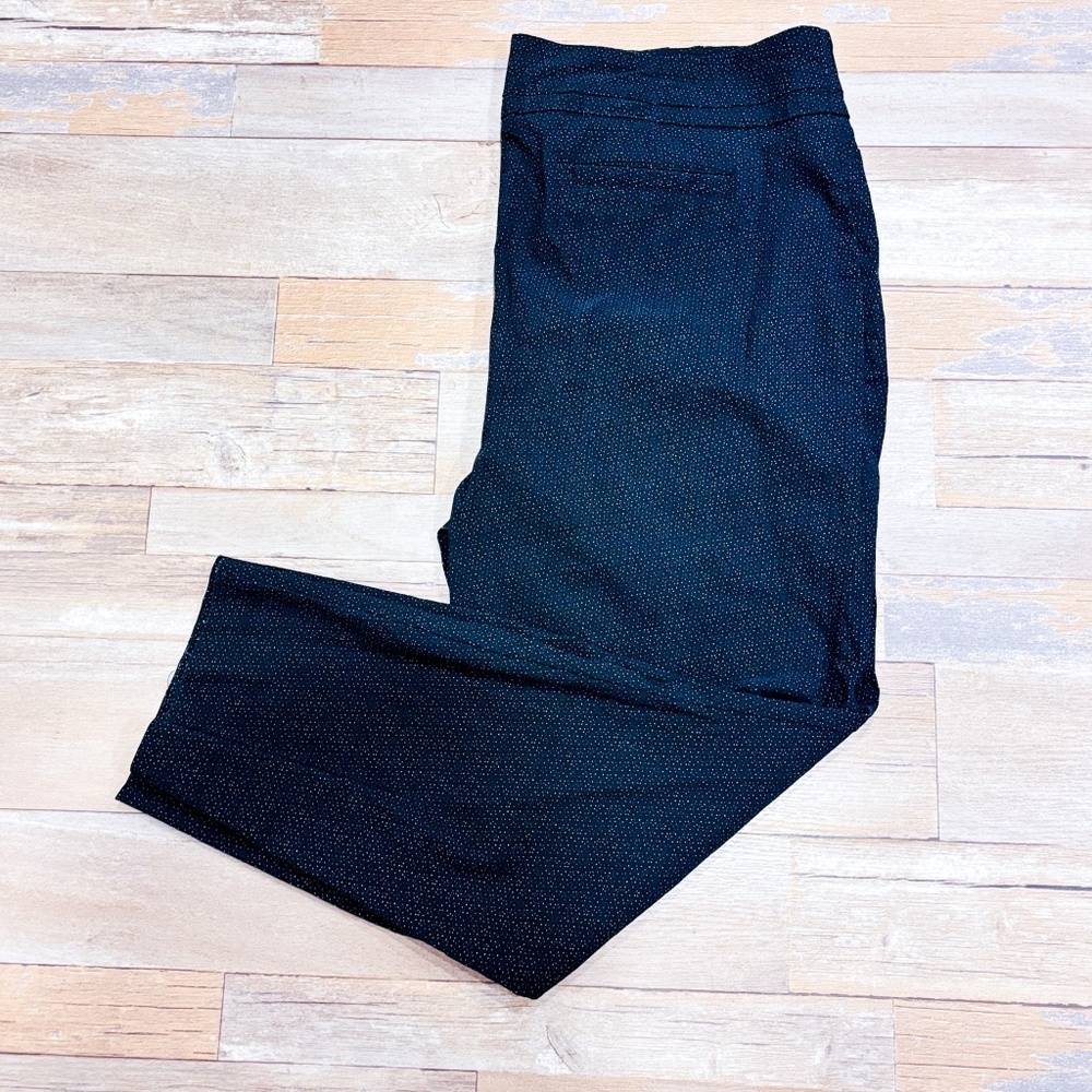CAROLINA BELLE Black stretch pants‎ with polka dots